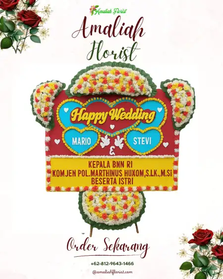 Papan Bunga Pernikahan Warasinga